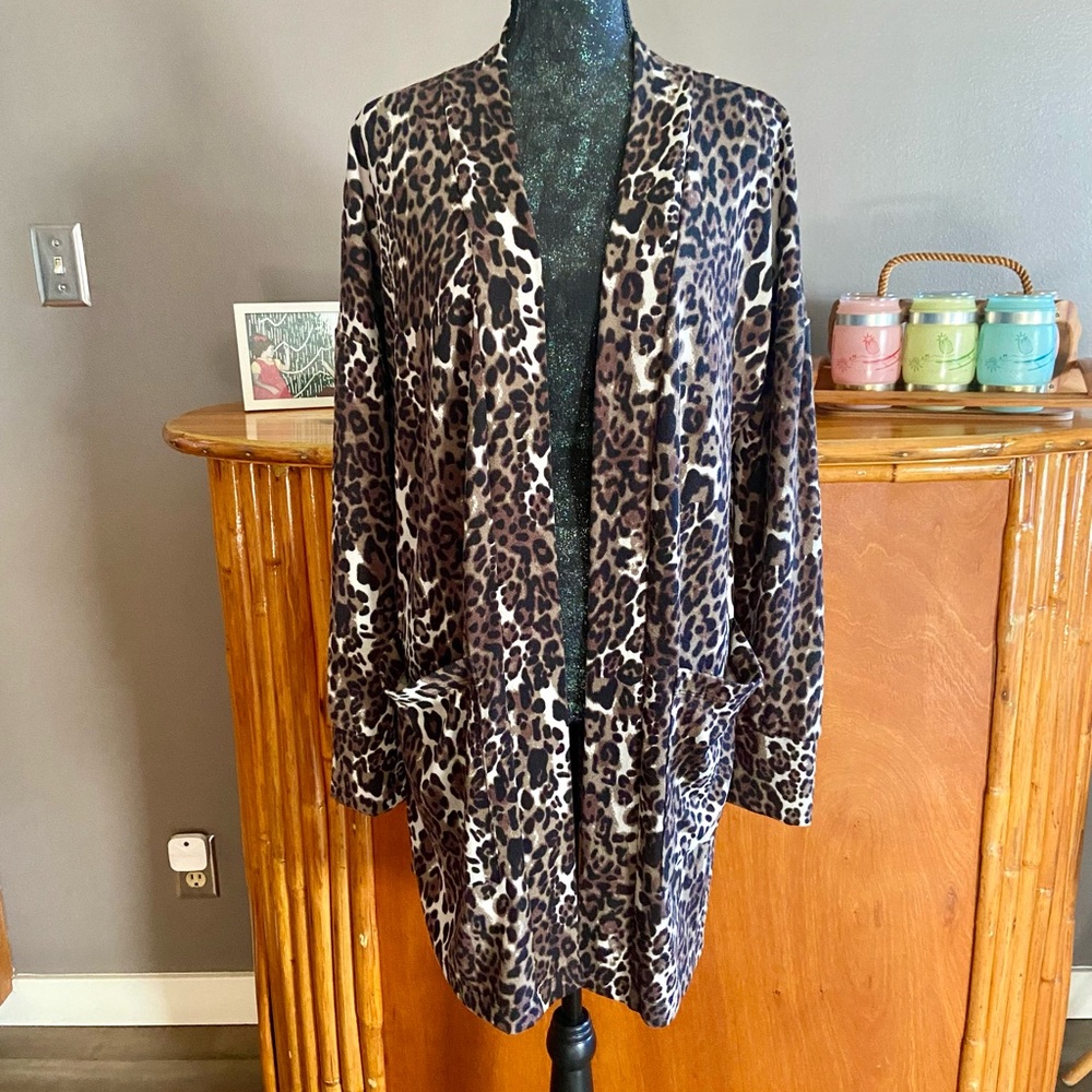 Sanctuary Leopard Print Long Camp Patch Pocket Kn… - image 3